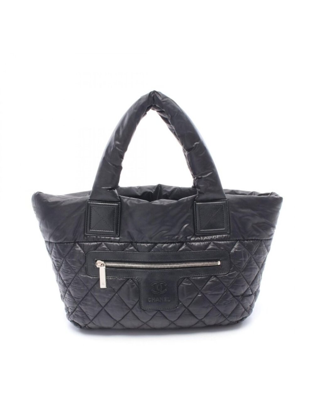 Chanel Tote Coco Cocoon Small Reversible Black Nylon Leather Small